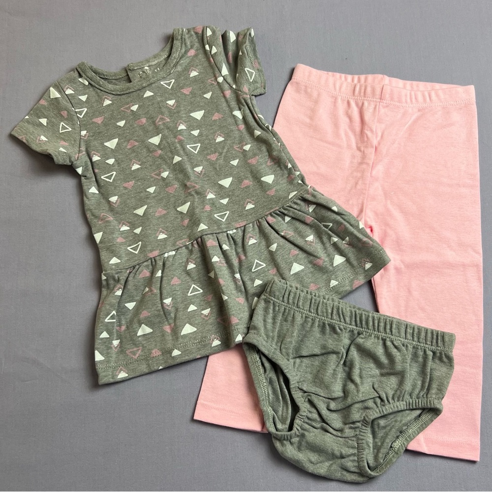 12-18M Hanes Dress w/Leggings and Underpants